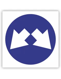 Znak drogowy Tablica informacyjna C11 nakaz jazdy z prawej lub z lewej strony znaku -znak nakazu 30x30 cm