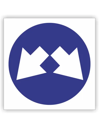 Znak drogowy Tablica informacyjna C11 nakaz jazdy z prawej lub z lewej strony znaku -znak nakazu 30x30 cm