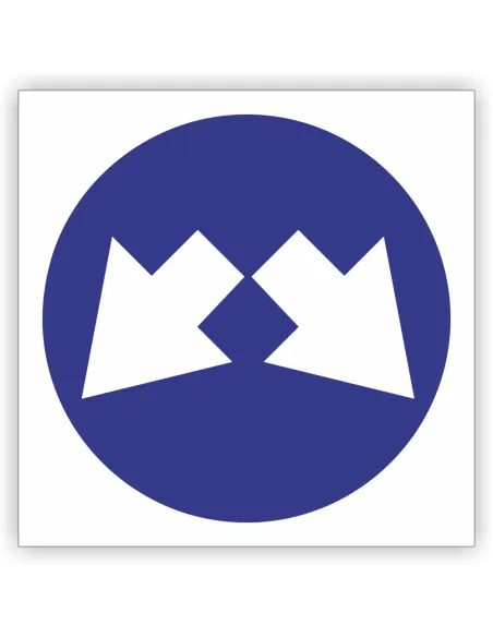 Znak drogowy Tablica informacyjna C11 nakaz jazdy z prawej lub z lewej strony znaku -znak nakazu 30x30 cm