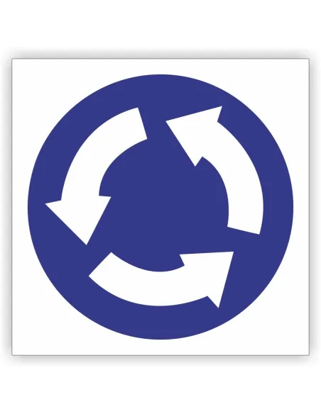 Znak drogowy Tablica informacyjna C12 ruch okrężny (rondo) -znak nakazu 30x30 cm