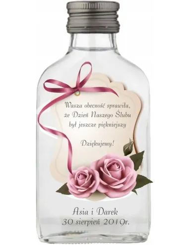 BUTELECZKI WESELNE Z NADRUKIEM UV 100ML - 20 szt.
