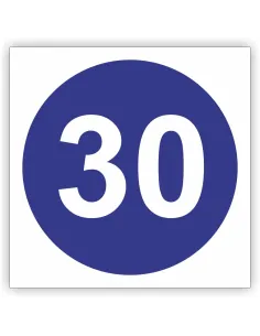 Znak drogowy Tablica informacyjna C14 Prędkość minimalna -znak nakazu 30x30 cm
