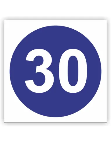 Znak drogowy Tablica informacyjna C14 Prędkość minimalna -znak nakazu 30x30 cm