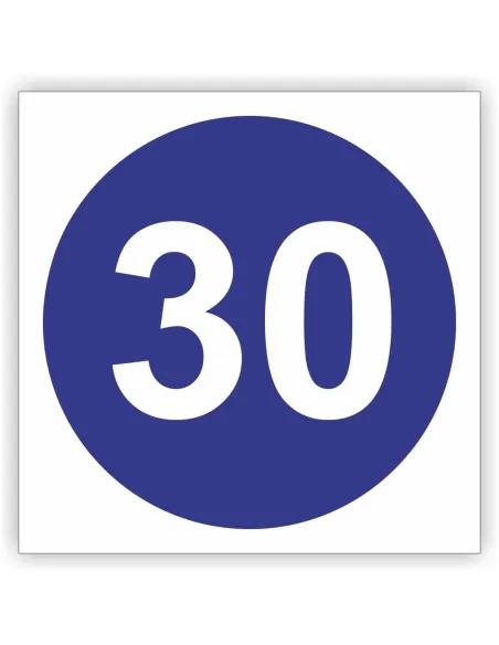 Znak drogowy Tablica informacyjna C14 Prędkość minimalna -znak nakazu 30x30 cm