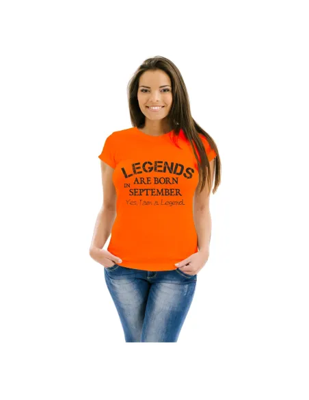 Koszulka z nadrukiem legends are born in september