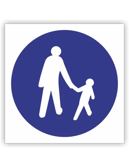 Znak drogowy Tablica informacyjna C16 droga dla pieszych -znak nakazu 30x30 cm