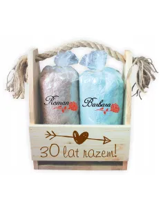 prezent na rocznicę ślubu 2 ręczniki haft pudełko