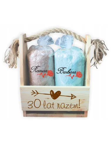 prezent na rocznicę ślubu 2 ręczniki haft pudełko