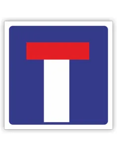 Znak drogowy Tablica informacyjna D4 droga bez przejazdu -znak informacyjny 30x30 cm