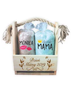 prezent dla żony mamy 2 ręczniki haft pudełko