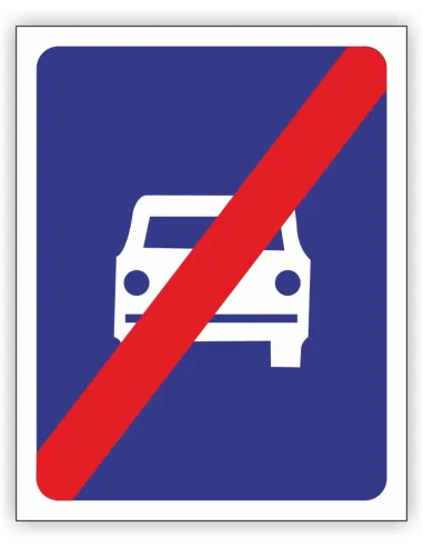 Znak drogowy Tablica informacyjna D8 koniec drogi ekspresowej -znak informacyjny 30x30 cm