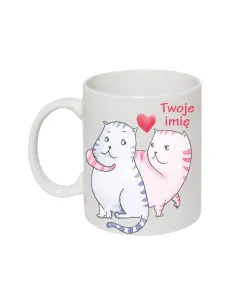 Kubek na prezent z nadrukiem kot Twoje imię