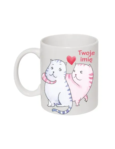 Kubek na prezent z nadrukiem kot Twoje imię