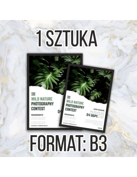 Plakaty B3 1 sztuka + projekt gratis
