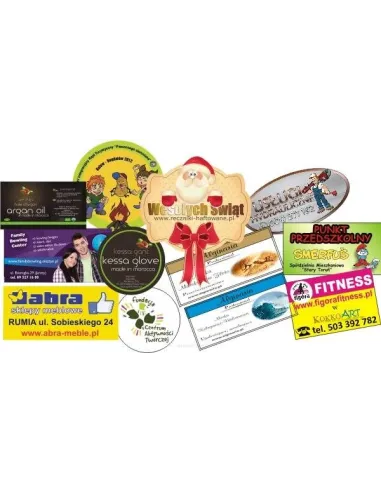 Naklejki reklamowe, etykiety, vlepki informacyjne