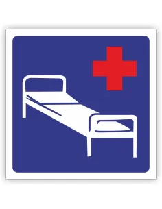 Znak drogowy Tablica informacyjna D21 szpital -znak informacyjny 30x30 cm