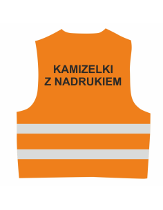Kamizelka odblaskowa z nadrukiem tył pomarańczowa 1 szt