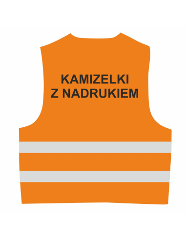 Kamizelka odblaskowa z nadrukiem tył pomarańczowa 1 szt