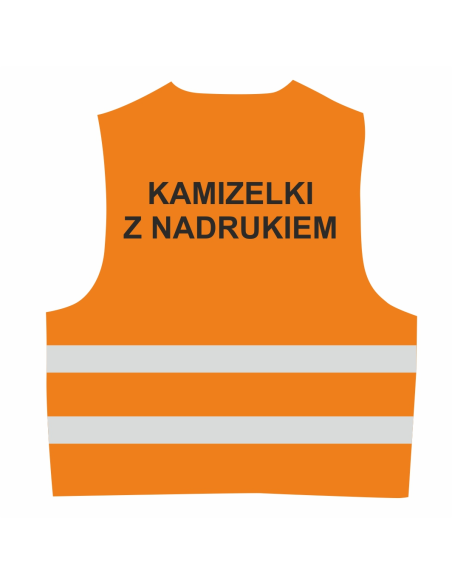 Kamizelka odblaskowa z nadrukiem tył pomarańczowa 1 szt