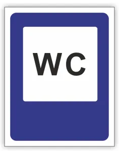 Znak drogowy Tablica informacyjna D26c toaleta publiczna -znak informacyjny 30x30 cm