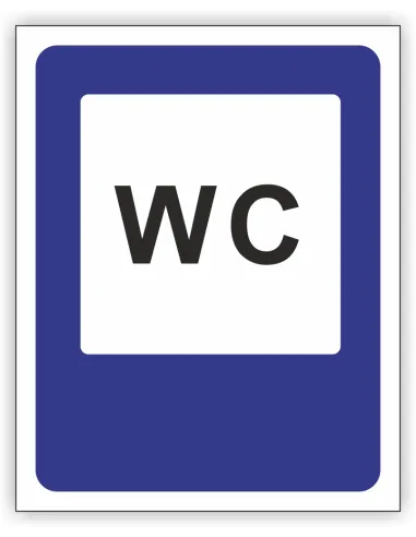 Znak drogowy Tablica informacyjna D26c toaleta publiczna -znak informacyjny 30x30 cm