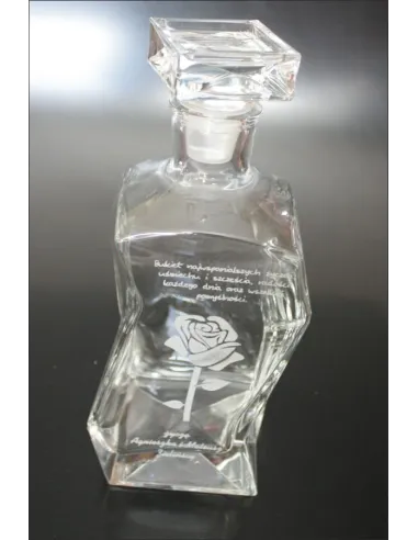 KARAFKA z grawerem + 2 szklanki skrzynka PREZENT