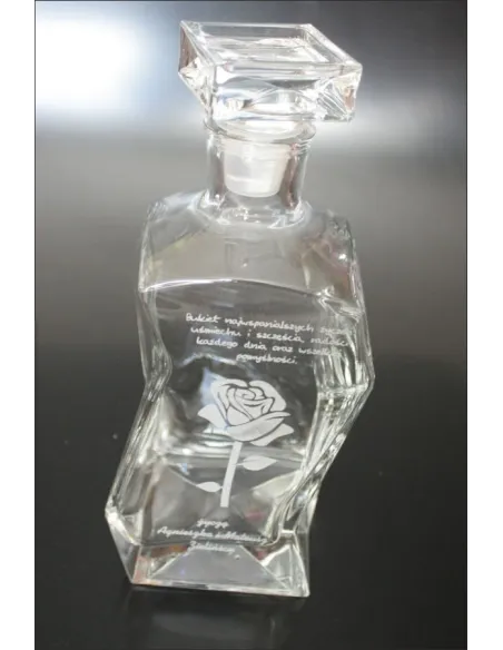 KARAFKA z grawerem + 2 szklanki skrzynka PREZENT