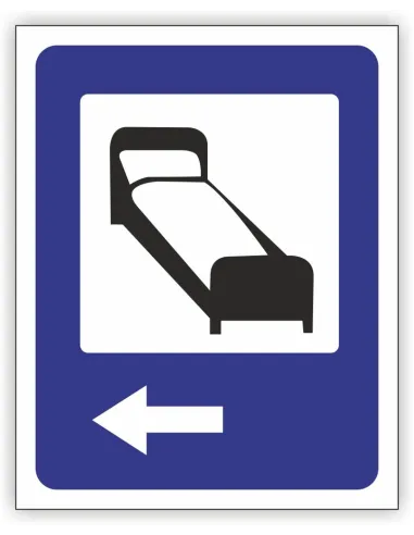 Znak drogowy Tablica informacyjna D29 Hotel -znak informacyjny 30x30 cm