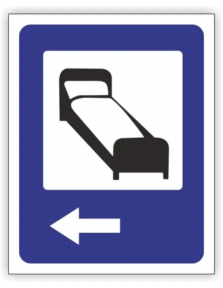 Znak drogowy Tablica informacyjna D29 Hotel -znak informacyjny 30x30 cm