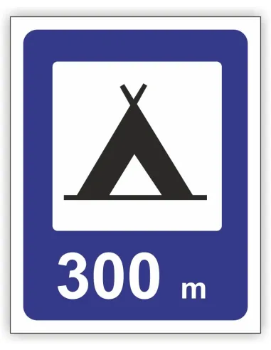 Znak drogowy Tablica informacyjna D30 obozowisko (kemping) -znak informacyjny 30x30 cm