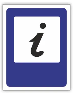 Znak drogowy Tablica informacyjna D34 punkt informacji turystycznej -znak informacyjny 30x30 cm