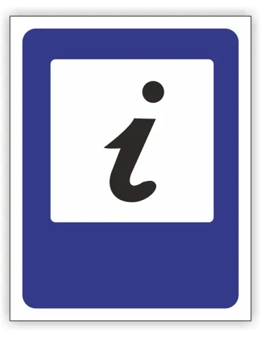 Znak drogowy Tablica informacyjna D34 punkt informacji turystycznej -znak informacyjny 30x30 cm