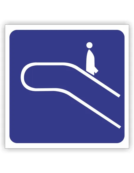 Znak drogowy Tablica informacyjna D35a schody ruchome w dół -znak informacyjny 30x30 cm