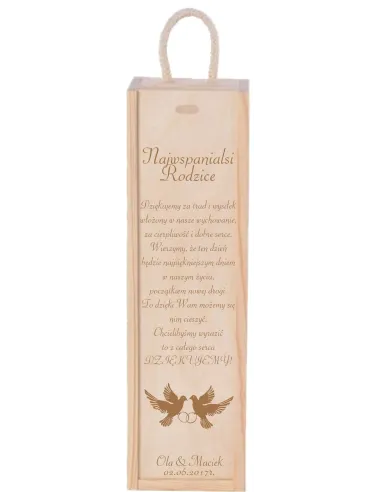 SKRZYNKA NA WINO podziękowanie dla rodziców