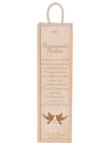 SKRZYNKA NA WINO podziękowanie dla rodziców