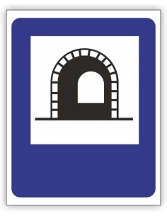 Znak drogowy Tablica informacyjna D37 tunel -znak informacyjny 30x30 cm