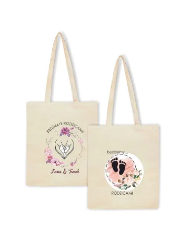 Torba z nadrukiem PREZENT BĘDZIEMY RODZICAMI