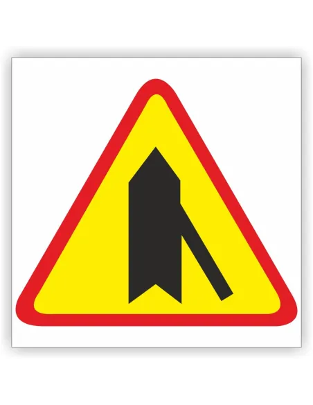 Znak drogowy Tablica informacyjna A-6d wlot drogi jednokierunkowej z prawej strony - znak ostrzegawczy 40x40 cm