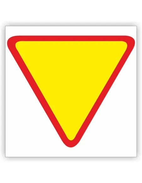 Znak drogowy Tablica informacyjna A-7 ustąp pierwszeństwa - znak ostrzegawczy 40x40 cm