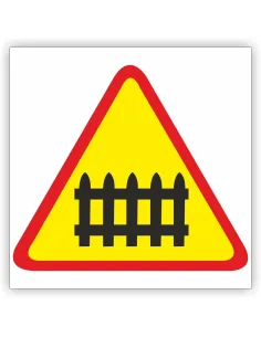 Znak drogowy Tablica informacyjna A-9 przejazd kolejowy z zaporami - znak ostrzegawczy 40x40 cm