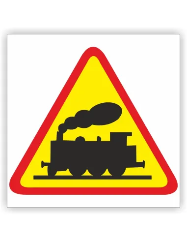 Znak drogowy Tablica informacyjna A-10 przejazd kolejowy bez zapór - znak ostrzegawczy 40x40 cm