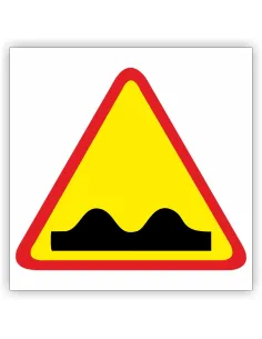 Znak drogowy Tablica informacyjna A-11 nierówna droga - znak ostrzegawczy 40x40 cm