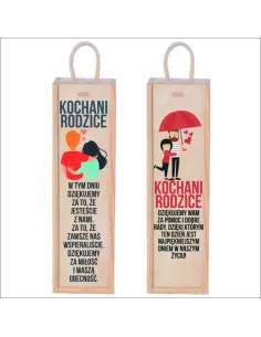 SKRZYNKA NA WINO podziękowanie dla rodziców alkohol