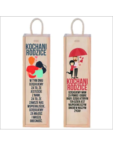 SKRZYNKA NA WINO podziękowanie dla rodziców alkohol