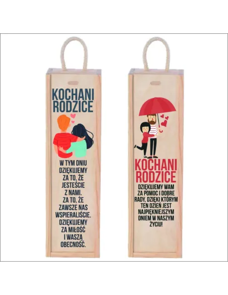 SKRZYNKA NA WINO podziękowanie dla rodziców alkohol