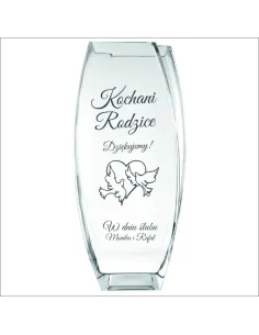 Wazon z grawerem PREZENT podziękowanie dla rodziców