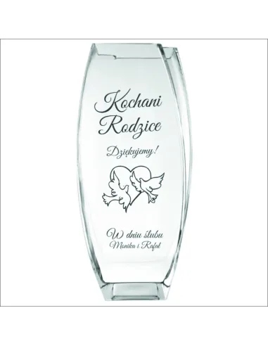 Wazon z grawerem PREZENT podziękowanie dla rodziców