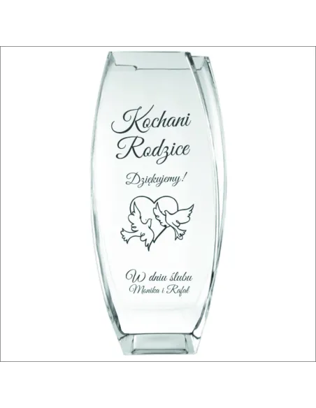 Wazon z grawerem PREZENT podziękowanie dla rodziców