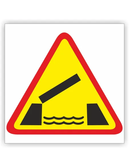 Znak drogowy Tablica informacyjna A-13 ruchomy most - znak ostrzegawczy 40x40 cm