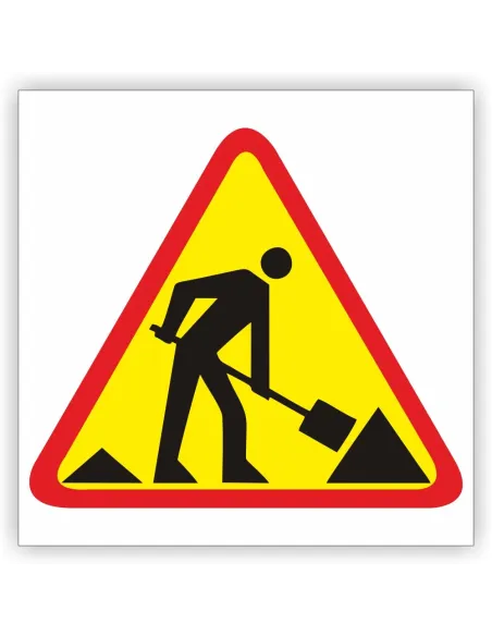 Znak drogowy Tablica informacyjna A-14 roboty na drodze - znak ostrzegawczy 40x40 cm